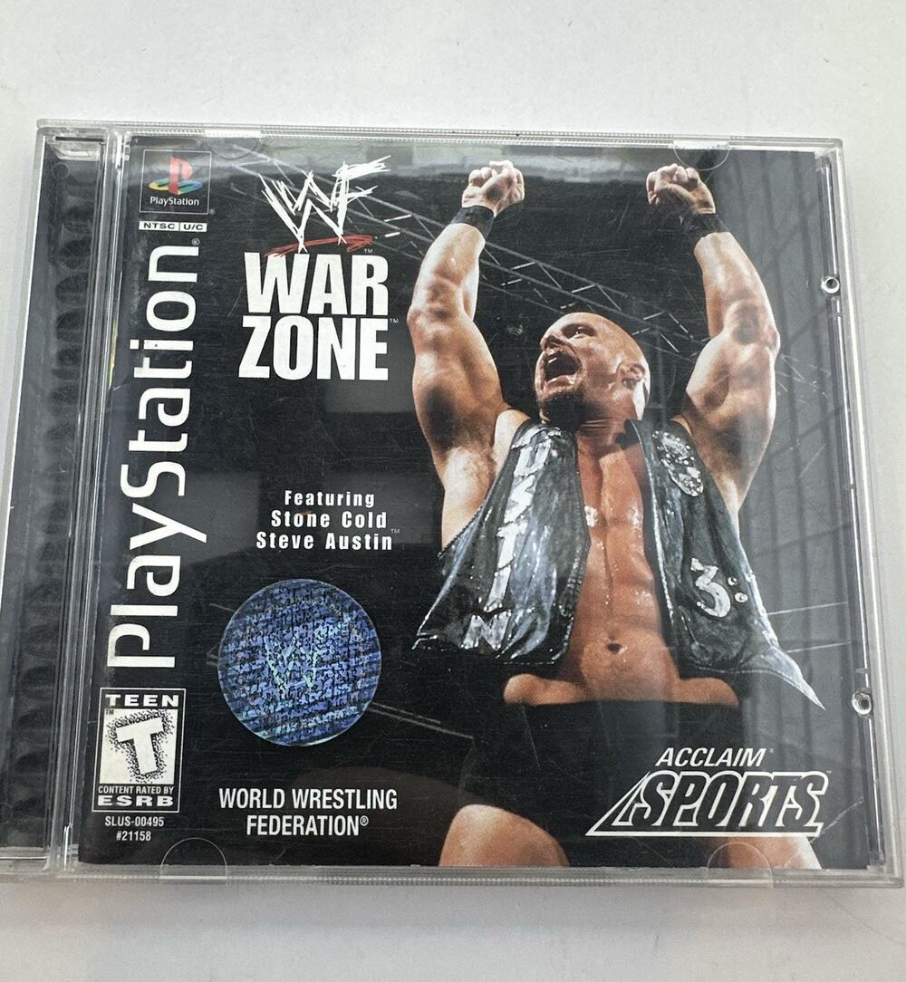 WWF War Zone PS1 PlayStation 1 Wrestling WWE WCW NWO Wrestling Stone Cold Steve